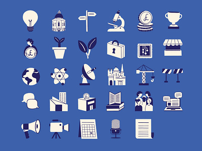 Neutral Icons for OxLEP graphic design icons illustration