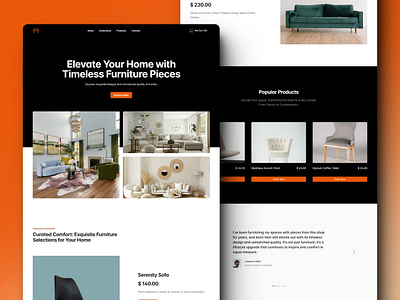 Furniture Store HTML Landing Page Template creative design cross browser landing page landing page modern design
