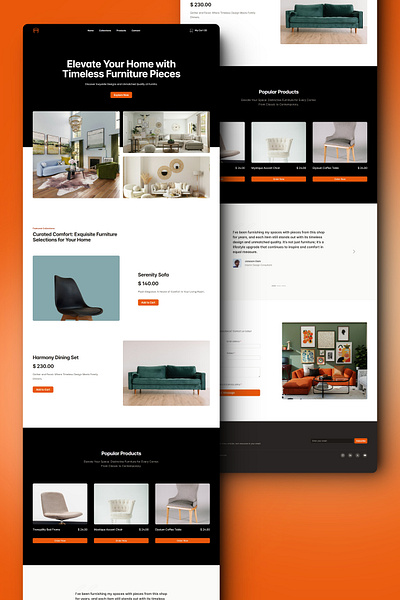 Furniture Store HTML Landing Page Template creative design cross browser landing page landing page modern design