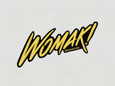 Womak Logotype branding design graphic design lettering logo logotype type typeface typography wordmark