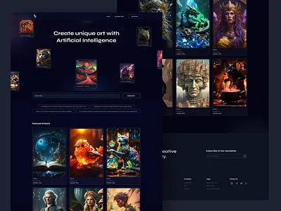 Landing page - Dream mural app design design figma landing page ui ui design uiux user experience user experience design user interface user interface design web design website design