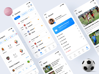 Football⚽︎ News Mobile App📱 UI Design android design football app football mobile app graphic design ios mobile app mobile app design score mobile app scoring app sports app sports mobile app ui ui design ui ux