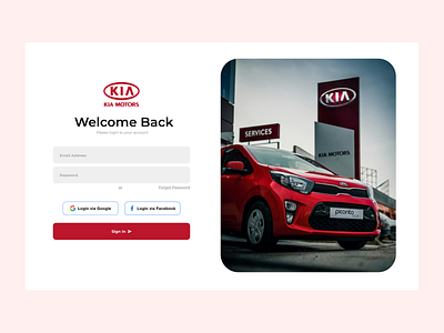 KIA Motors Customer Portal (Login) kia ui ui ux design ux web design web ui design