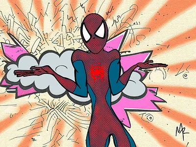 Spidey Doesn't Know !?!? 🕷️ graphic design illustration