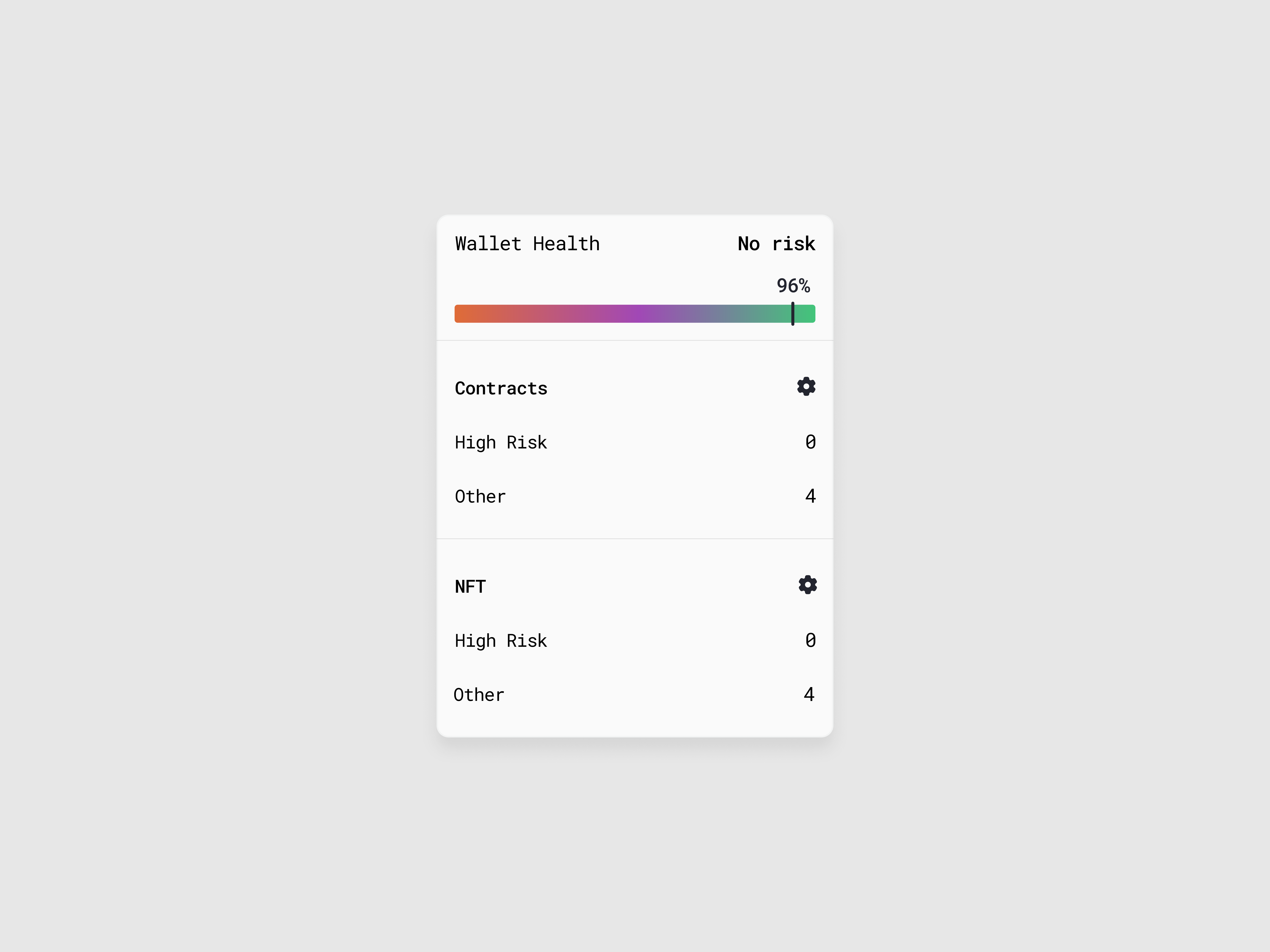 + CRYPTO WALLET HEALTH INDICATOR – WIDGET UI DROPDOWN BRIGHT app crypto dropdown interaction mobile ui ux web web3