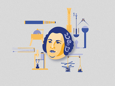 Mikhail Lomonosov and his inventions ai brochure chemistry concept discovery education geometric graphic design history illustration inventor lomonosov man minimal physics portrait profile science scientist vector