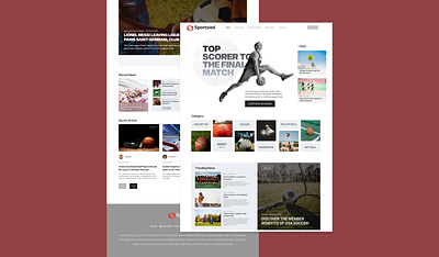 Sportsied - Redesigned Website athlete football gaming website graphic design landing page minimal running sports website ui ux web design website