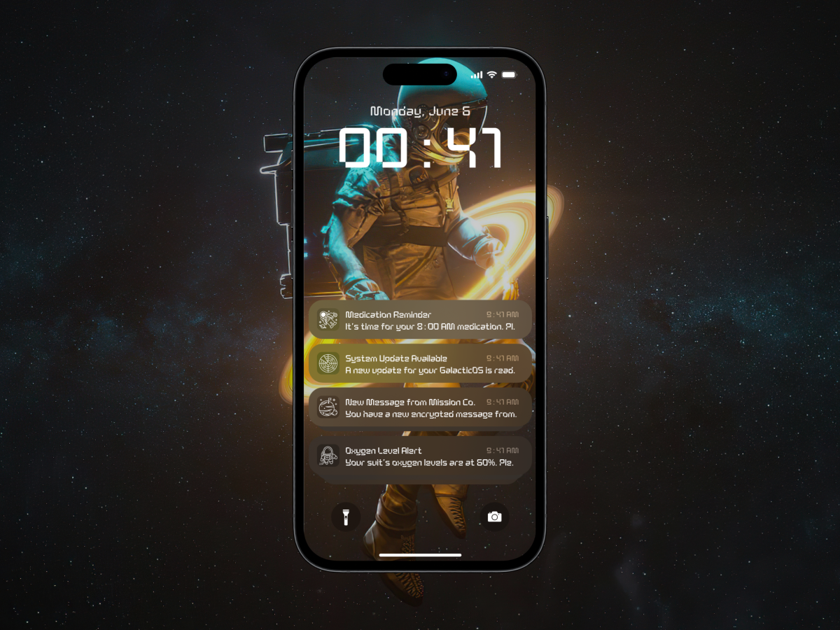 CosmoKeeper notifications app apple dailyui design notification ui ux