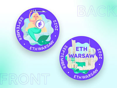 ETH Warsaw - POAP Token Design Cryptocurrency bitcoin branding btc cryptocurrency cryptodesign eth ethereum ethevent ethwarsaw illustration poap design poap token project token ui ux ui warsaw