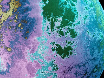 Proceduraly Generated Planet surface. blender illustration landscape