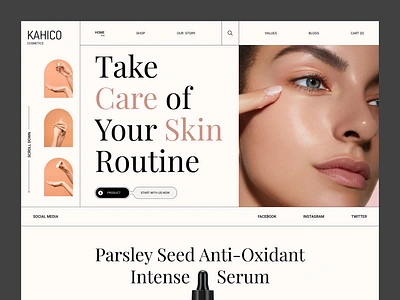 Beauty Skin Care Website beauty beauty app beauty product beauty salon body care clean design cosmetics cosmetics website elegance face care fashion online shop personal care self care skin care skincare landing page skincare website uiux web design website design