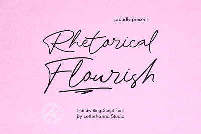 Rhetorical Flourish Font design font handwritten logo script font typeface