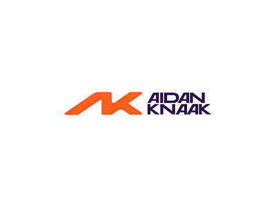 AK — Baseball Player Branding bold branding logo logomark mark modern sport symbol typography vibrant