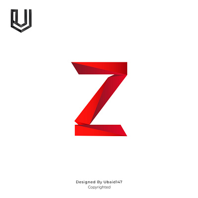 Polygonal Z logo design with Red Gradient geometric logo polygonal z letter z logo
