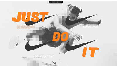 Nike landing page concept 3d 3d art 3d artist animation branding graphic design interaction landing logo motion graphics spline ui web