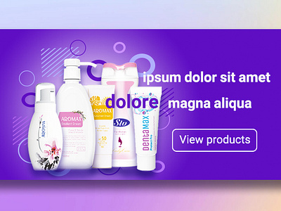 Personal health collection banner body shampoo branding cream detergent geradient health personal health purple sham shampoo slider