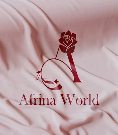 Logo for Afrina World a brand design branding clothing brand design floral art floral logo flower graphic design iconic logo illustration letter a logo logo design modern logo rose letter rose logo typography vector