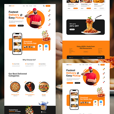 Food Website Landing Page Redesign ui ui ux ui ux web design ui ux website design ux website designer