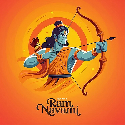 Happy Ramnavmi adobe photoshop branding dribbble festival post god graphics design inspirational logo lordram post design ramnavmi