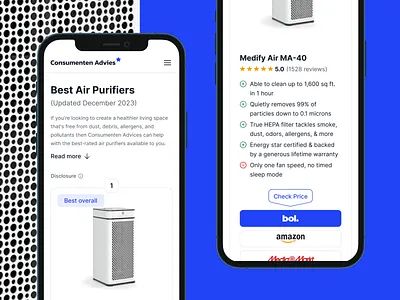 Consumenten Advies | Web App blue cons e commerce mobile pros rating rwd score stars