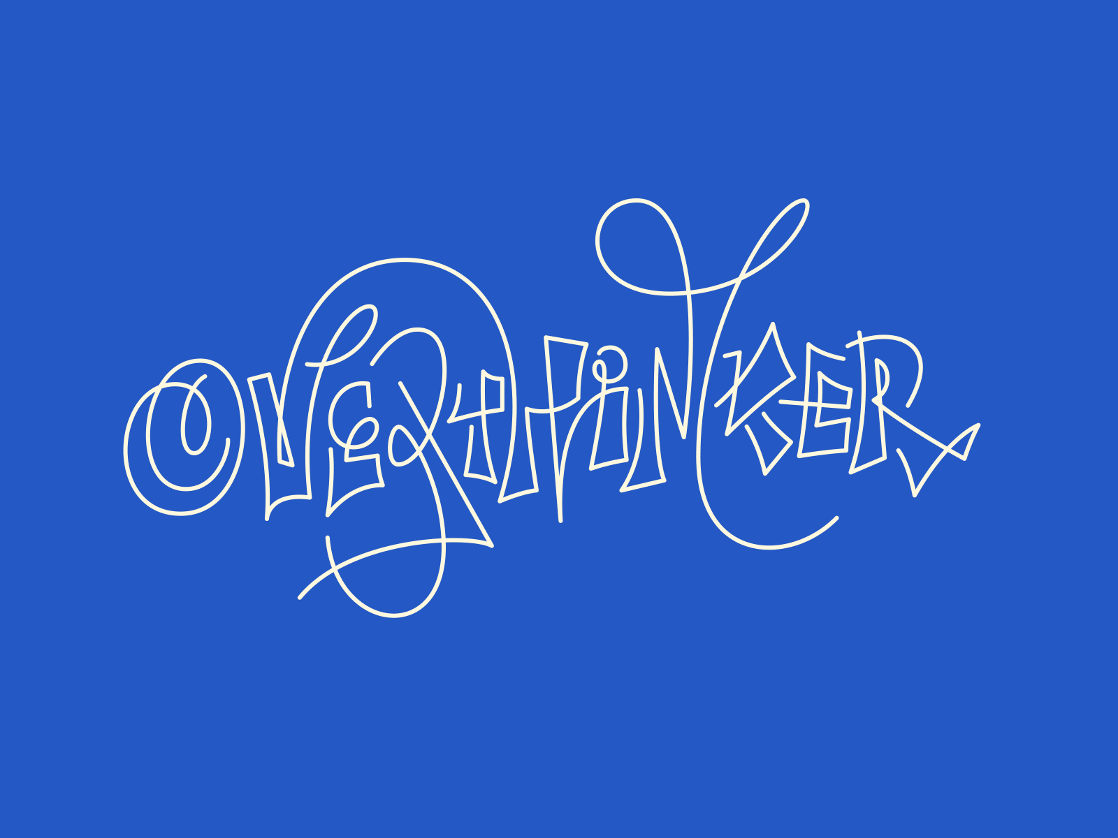 Overthinker – clothing print animation clothing print lettering print sketch typography