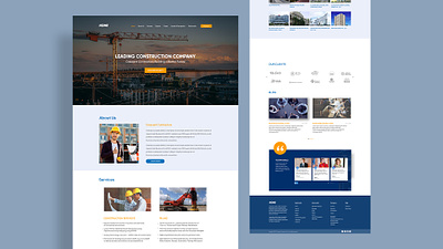 Construction Company Website adobe illustrator adobe photoshop branding design graphic design ui ux website