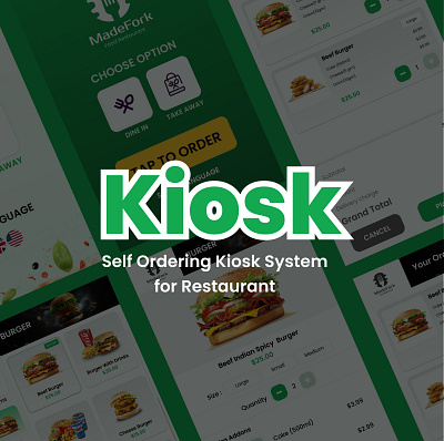 Self-Ordering Kiosk System for Restaurant app app ui kiosk self ordering app