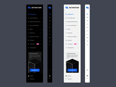 Netnation Dashboard Sidebar Navigation sidebar ui