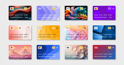 Elegant Credit/Debit Card UI Design card design cards graphic illustration ui ui design