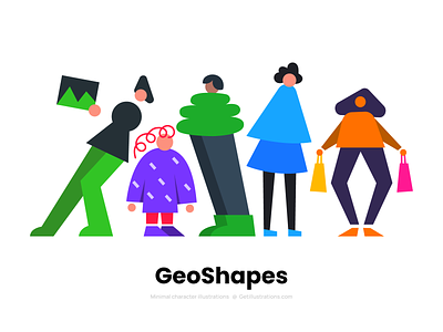 GeoShapes icon set bento design bespoke illustrations bold ui branding character design colorful design diversity flat funny geometrical icon icons illustration illustrations logo logo icon people icon ui vector