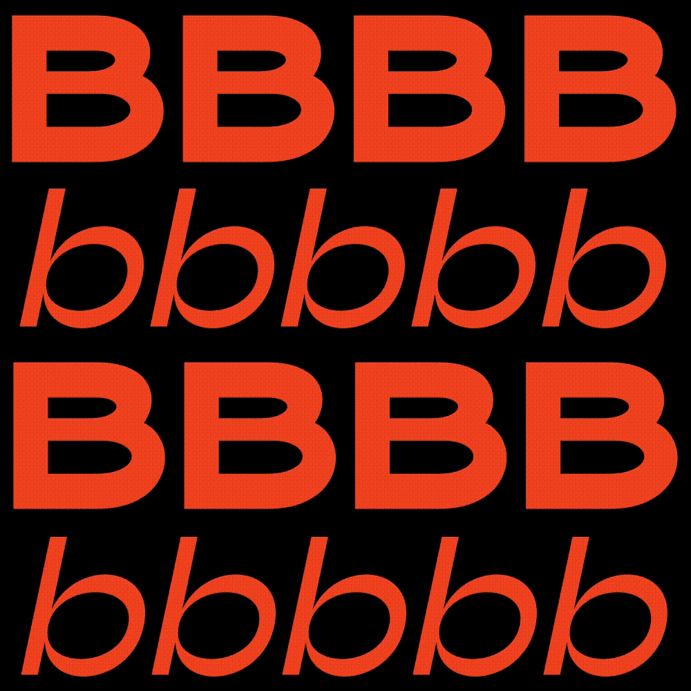Letter B graphic design motion graphics