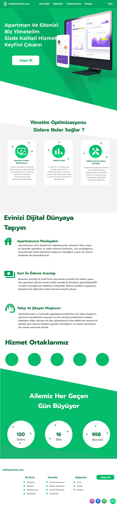 Yönetici Platformu Web Sitesi Tasarım