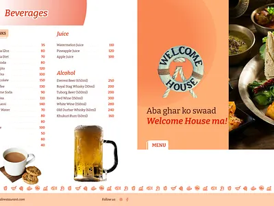 Nepali restaurant Menu branding logo menu restaurant ui