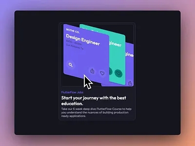 Hover cards in @flutterflow app app design design flutterflow hover interaction motion graphics ui ux