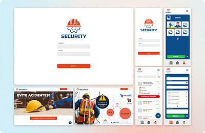 UI/UX Construction Security Software app brand construction logo security site software ui uiux user interface ux web