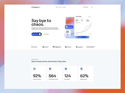 FlowUp Webflow template app bright clean clear design agency landing light minimalism product software startup ui web web design webflow