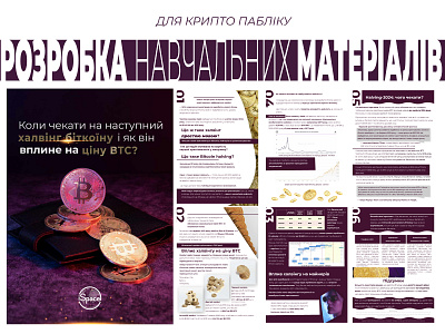 Development and design of training materials for crypto company graphic design