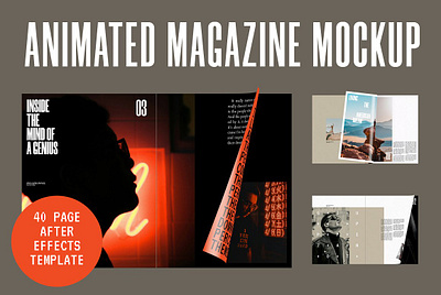 Animated Magazine Mock Up above after after effects animated magazine mock up book down flatlay folio from showcase showreel simple template top topdown up