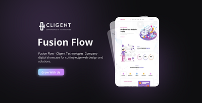 Fusion Flow - Web Design by Cligent Technologies cutting edge web design digital creativity interactive design responsive web solutions ui user centric interfaces uxui innovation