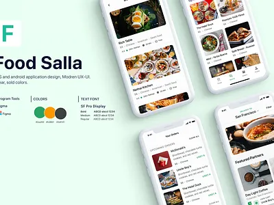 Food App app branding design food graphic design illustration login logo ui uiux ux