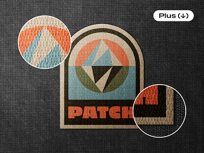 Embroidered Patch Mockup design download embroidered embroidery fabric label logo mockup patch photoshop pixelbuddha psd retro template textile vintage