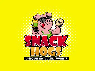 SNACK HOGS branding graphic design logo