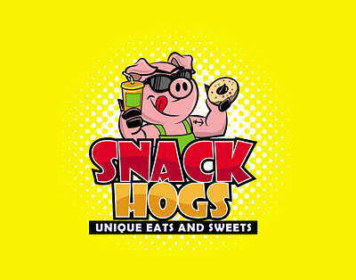 SNACK HOGS branding graphic design logo
