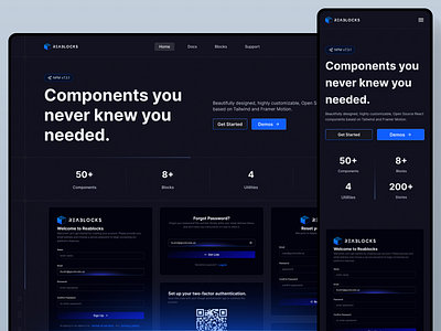 Landing Page for Open-Source Project component design figma ui ux