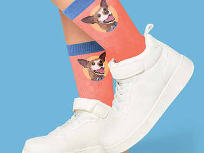 Illustrated Socks animal shelter colorful socks creative design dogs illustration pet socks