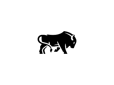 Strong Black Brave Bull Logo animal black bull brand branding brave bull bull logo fighting identity logo logos taurus toro wild
