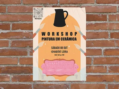 Ceramic Painting Workshop ceramic painting ceramic workshop creative design digital art illustration poster design