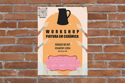 Ceramic Painting Workshop ceramic painting ceramic workshop creative design digital art illustration poster design