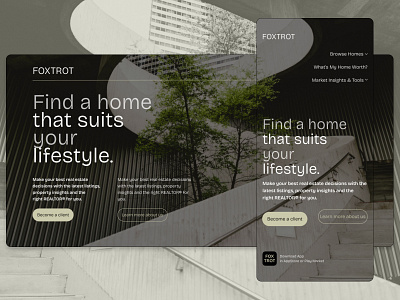 FOXTROT real estate marketplace web site business design figma marketpalece mi real estate ui ux website