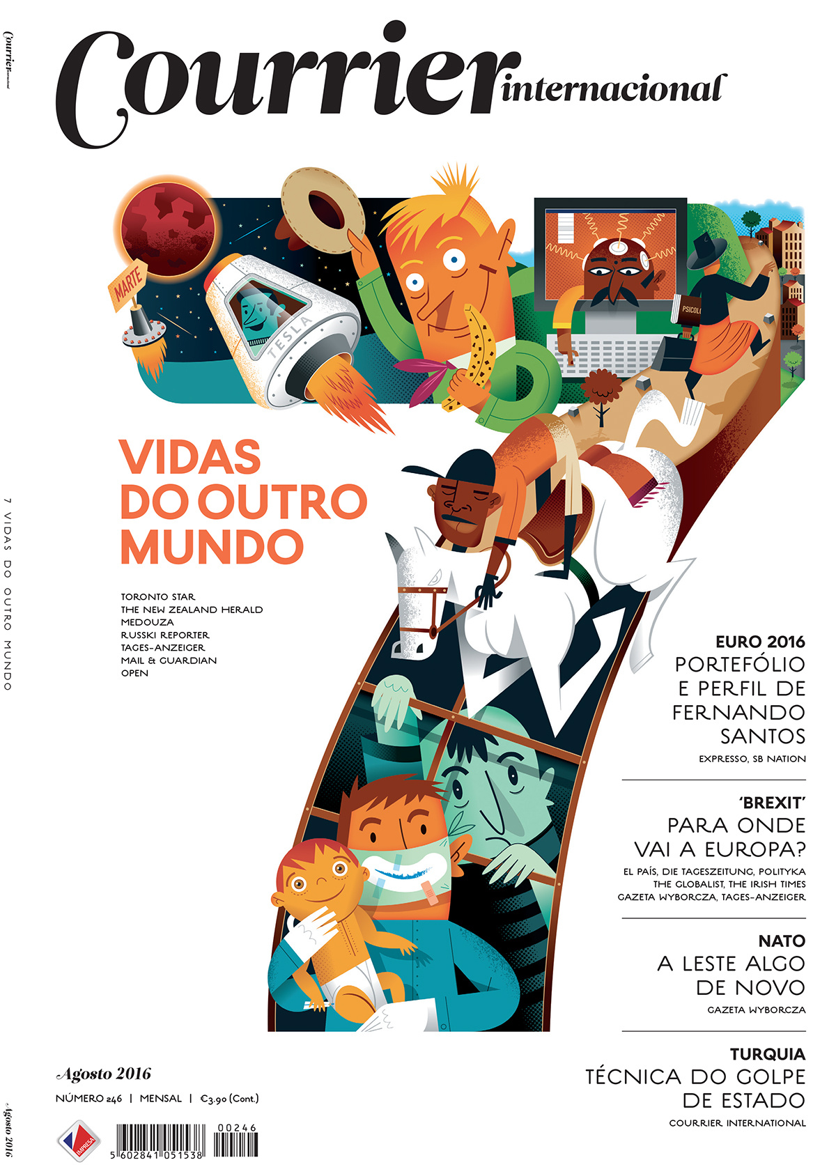 Magnificent seven cover illustration vector